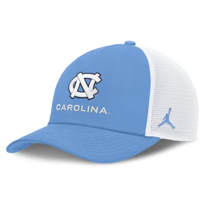 Jordan North Carolina Sideline Rise Gameday  Brand College Trucker Adjustable Hat In Blue