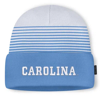 Jordan North Carolina Sideline Utility  Brand College Cuffed Beanie In Blue