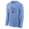 Jordan Men's North Carolina Tar Heels Alternate Logo  College Long-sleeve T-shirt In Blue