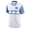 Jordan Men's North Carolina Tar Heels Primetime Campus Vapor  Dri-fit College Polo In White