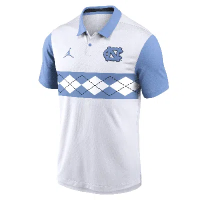 Jordan Men's North Carolina Tar Heels Primetime Campus Vapor  Dri-fit College Polo In White