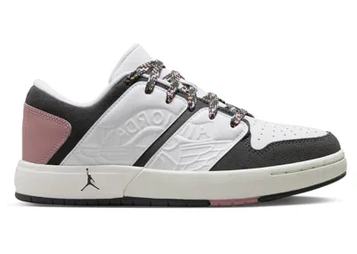 Pre-owned Jordan Nu Retro 1 Low Anthracite Sneakers In White/red Stardust/saturn Gold