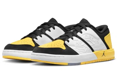 Pre-owned Jordan Nu Retro 1 Low Sneakers In Black/white/tour Yellow