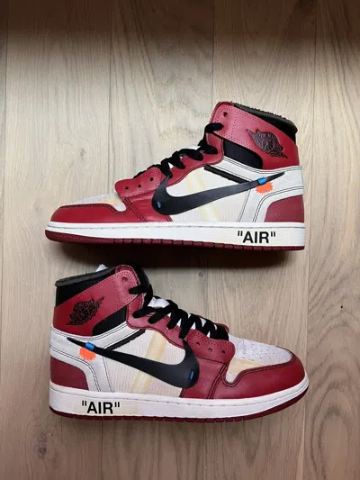 Pre-owned Jordan Off White Air Jordan 1 Off White Chicago Shoes In Red