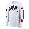 Jordan Ohio State Buckeyes Local Spirit Slogan  Men's College Long-sleeve T-shirt In White