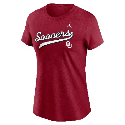 Jordan Oklahoma Athletic Prep Arch Local Script Nike Women's College T-shirt In Brown