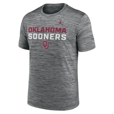 Jordan Oklahoma Campus Center Stack Velocity Nike Men's Dri-fit College T-shirt In Gray