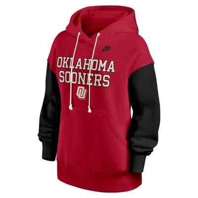 Jordan Oklahoma Legacy Phoenix Nike Women's College Pullover Hoodie In Red