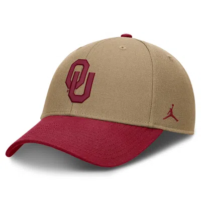Jordan Oklahoma Primetime Rise  Brand Dri-fit College Trucker Adjustable Hat In Brown