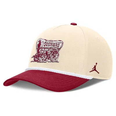Jordan Oklahoma Primetime Rope 2-tone Rise  Brand College Adjustable Hat In Neutral
