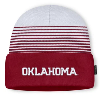 Jordan Oklahoma Sideline Utility  Brand College Cuffed Beanie In Red