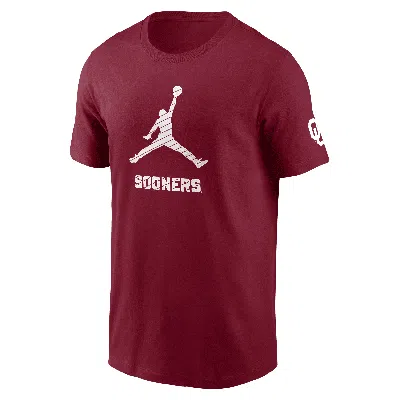Jordan Men's Oklahoma Sooners Campus Mascot  College T-shirt In Red