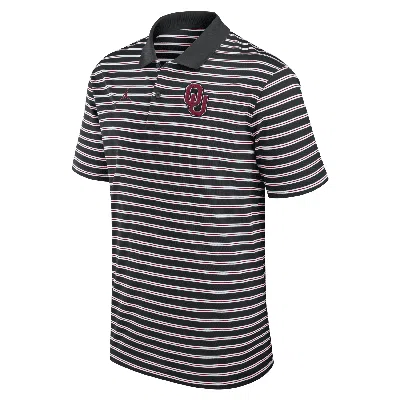 Jordan Oklahoma Sooners Primetime Victory Striped Nike Men's Dri-fit College Polo In Black