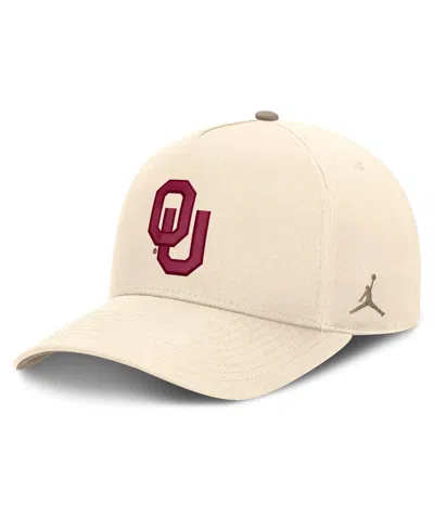 Jordan Oklahoma Sooners Rise Five-panel Structured Snapback Baseball Cap In Neutral