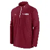 Jordan Oklahoma Sooners Sideline Coach Nike Men's College 1/2-zip Hooded Jacket In Red