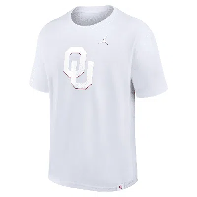 Jordan Men's Oklahoma Sooners Statement Max90  College T-shirt In White