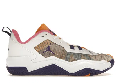 Pre-owned Jordan One Take 4 Sneakers In White/court Purple/canyon Gold