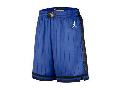 Pre-owned Jordan Orlando Magic Statement Edition Swingman Shorts In Blue/white/black