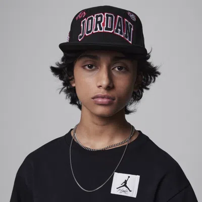 Jordan Patch Pack Big Kids' Flat Brim Cap In Black