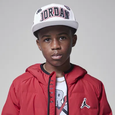 Jordan Patch Pack Big Kids' Flat Brim Cap In White