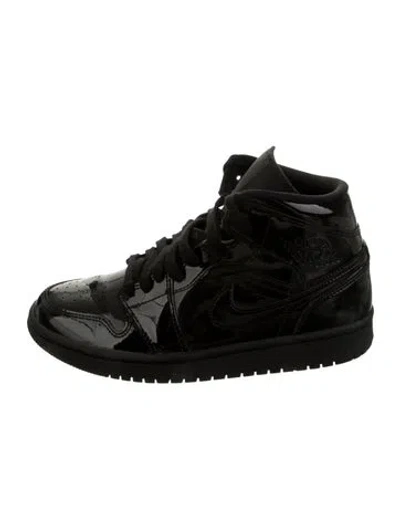 Pre-owned Jordan Patent Leather Athletic Sneakers In Black