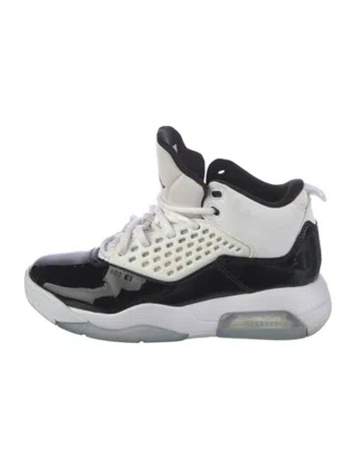 Pre-owned Jordan Patent Leather Athletic Sneakers In Red