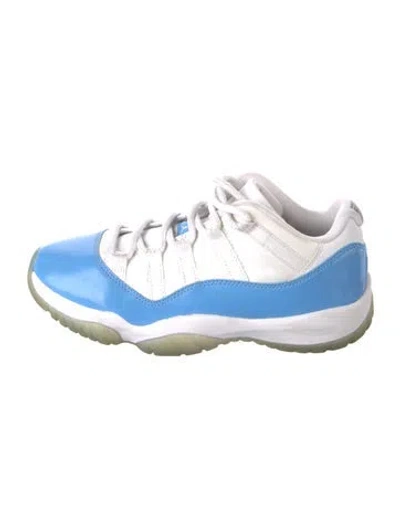 Pre-owned Jordan Patent Leather Colorblock Pattern Athletic Sneakers In Blue