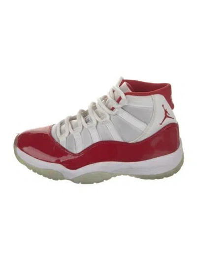 Pre-owned Jordan Patent Leather Colorblock Pattern Sneakers In Red