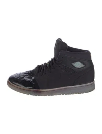 Pre-owned Jordan Patent Leather Lasercut Accents Sneakers In Black