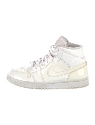 Pre-owned Jordan Patent Leather Sneakers In White