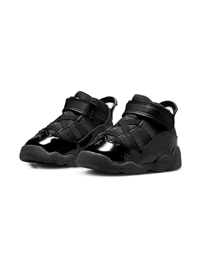 Jordan Babies' Patent-leather Strap Trainers In Black