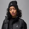 Jordan Peak Satin-lined Beanie In Black