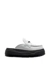 Jordan Penny-bar Platform Mule In White