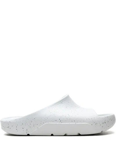 Jordan Post Paint-splatter Slides In White