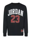 Jordan Practice Flight Long Sleeve Tee Big Kids T-shirt In Black/gym Red