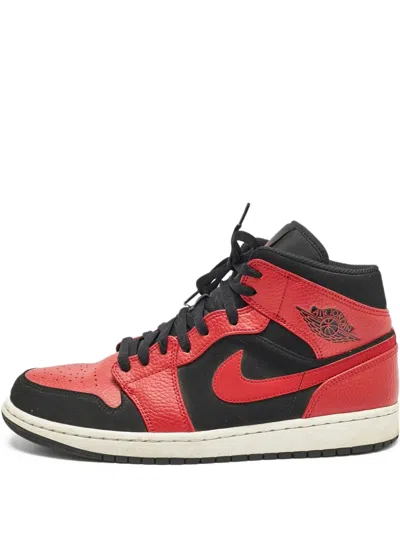 Pre-owned Jordan Air  1 Leather Basketball Sneakers