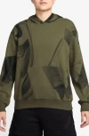 Jordan Print Brooklyn Fleece Hoodie In Green