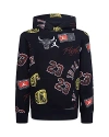 Jordan Mj Essentials Big Kids' Printed Pullover Hoodie In Black