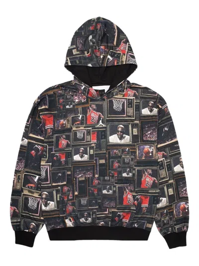 Jordan Printed Hoodie In Black