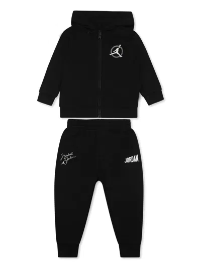 Jordan Babies' Printed Tracksuit Set In Black