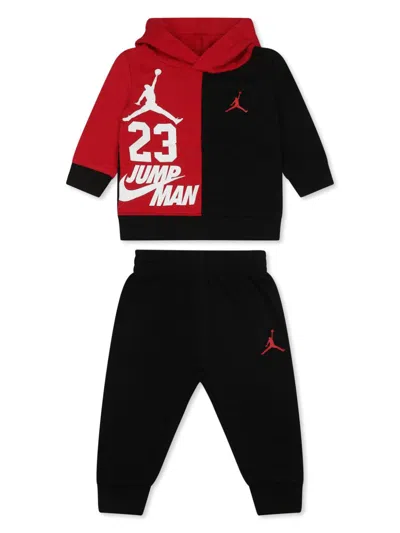 Jordan Babies' Printed Tracksuit Set In Black