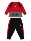 Jordan Baseline Raglan Crew Set Baby (3-6m) Set In Red