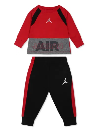 Jordan Baseline Raglan Crew Set Baby (3-6m) Set In Black