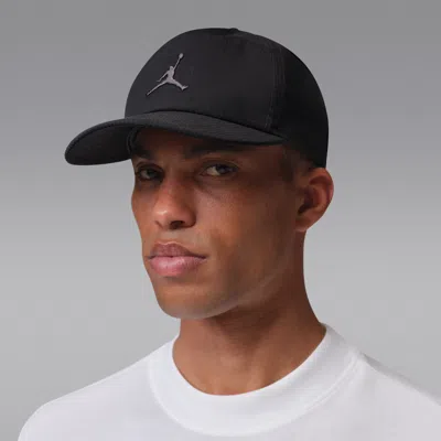 Jordan Pro Dri-fit Unstructured Flat-brim Golf Hat In Black