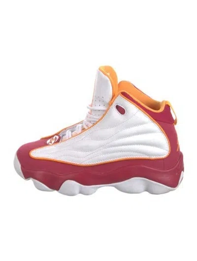 Pre-owned Jordan Pro Strong White Cardinal Red Vivid Orange (gs) Athletic Sneakers