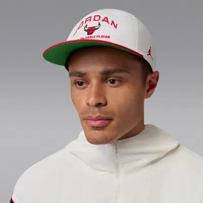 Jordan Pro Unstructured Flat Bill Hat In White