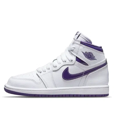 Jordan (ps) Air  1 Retro High Og 'court Purple' In White