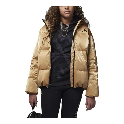 Jordan (ps) Air  Sports Warm Down Jacket 'gold' In Brown