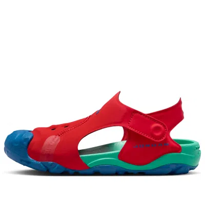 Jordan (ps)  Otdr Sandals 'university Red Kinetic Green' In Purple