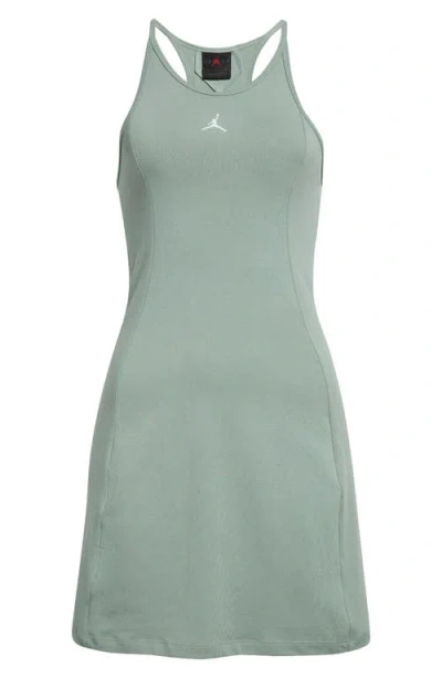 Jordan Racerback Jersey Minidress In Jade Smoke